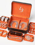 LB JEWELLERS LEATHER JEWELLERY TRAVEL CASE