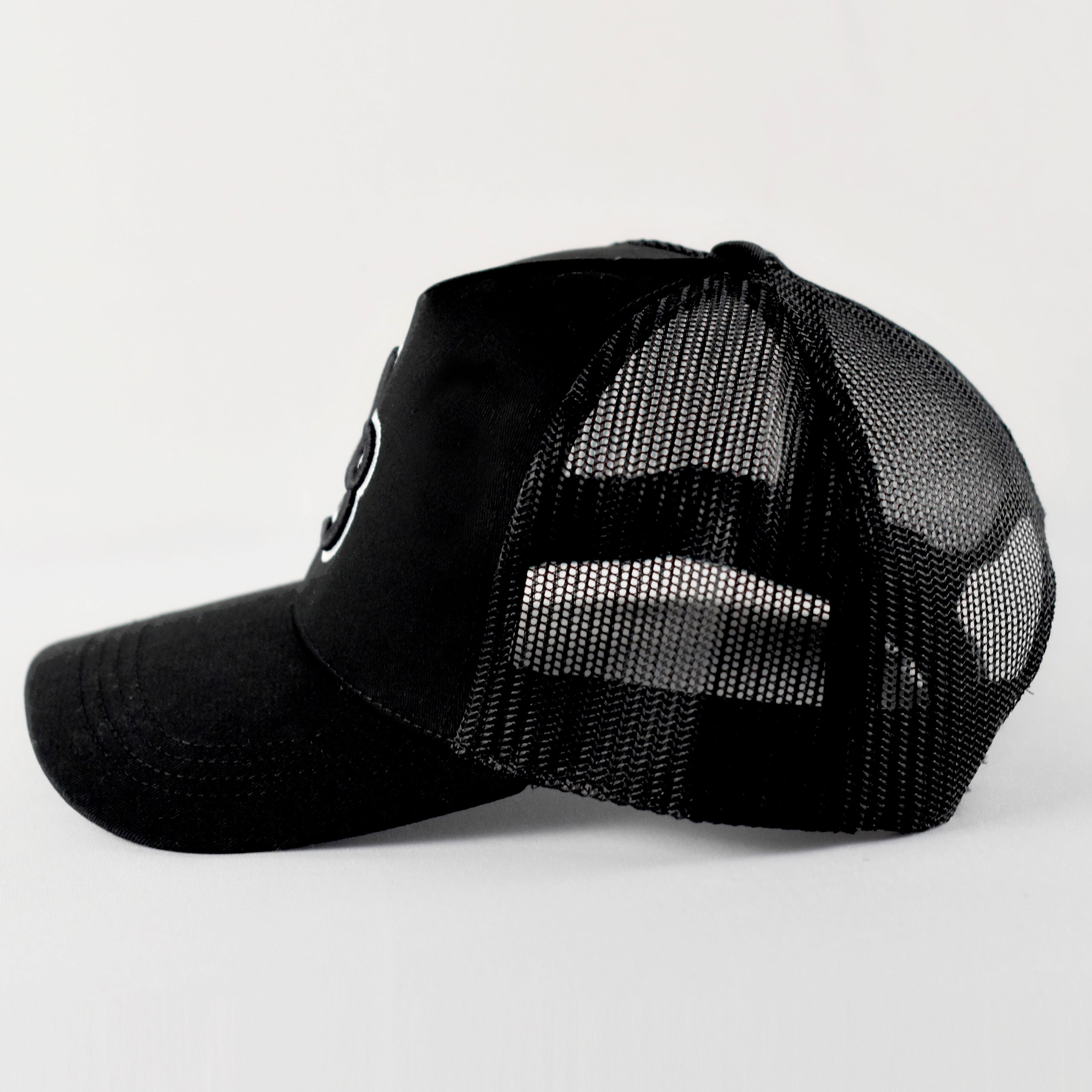 Black/White Trucker Cap