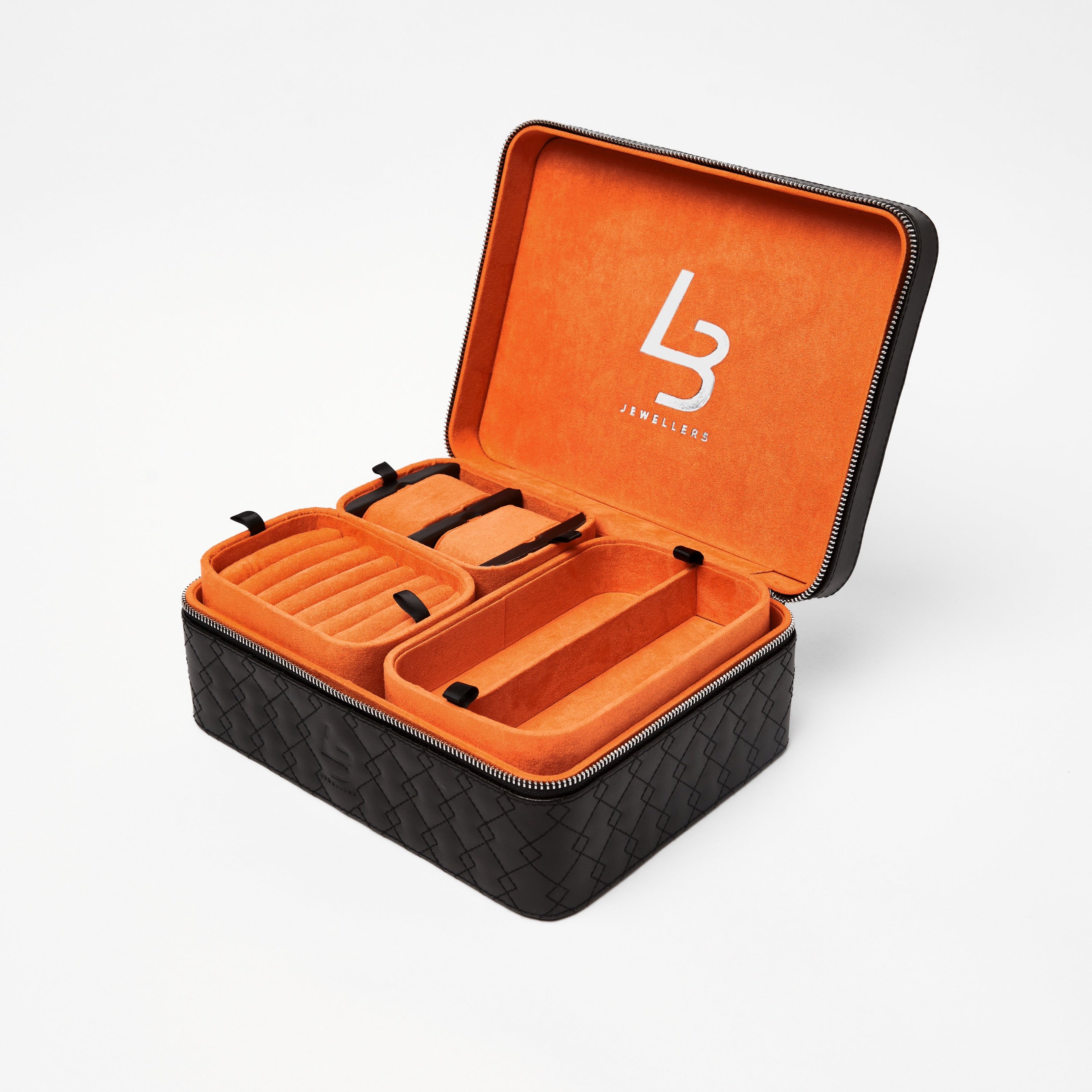 LB JEWELLERS LEATHER JEWELLERY TRAVEL CASE