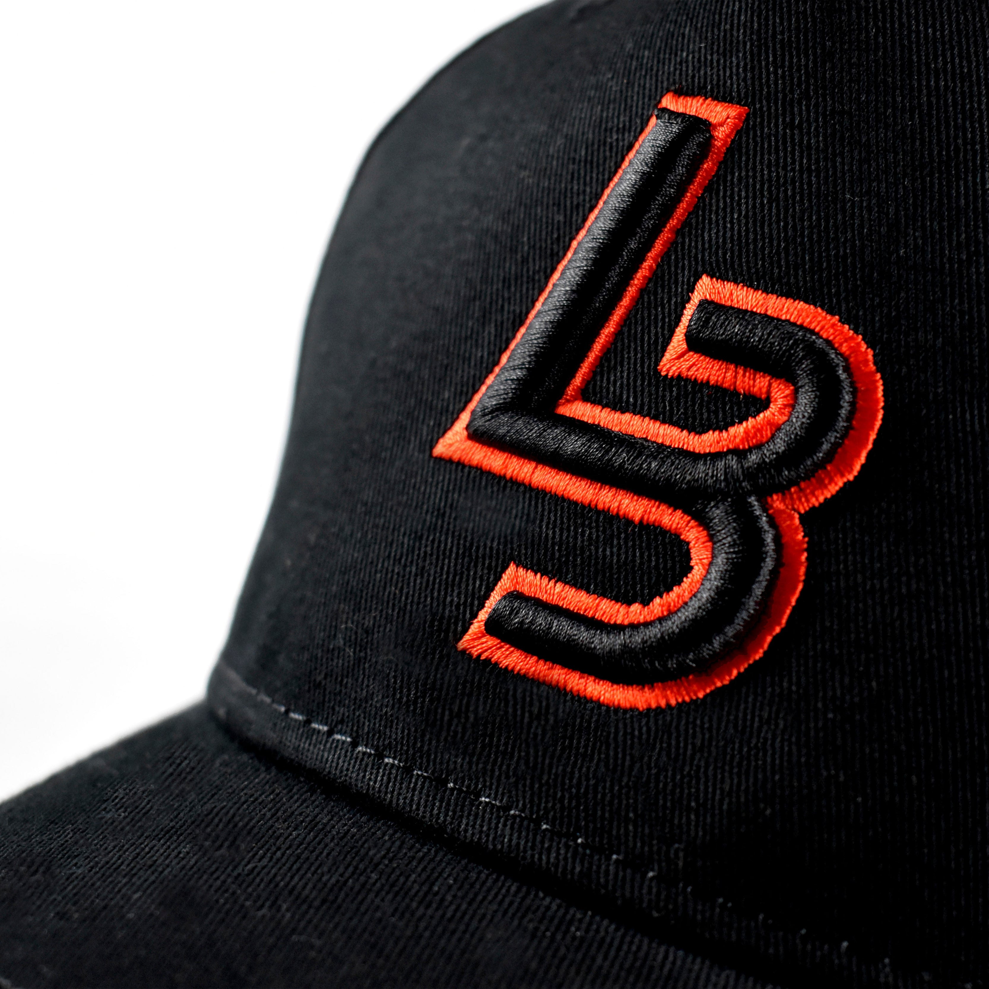 Black/Red Distressed Cap