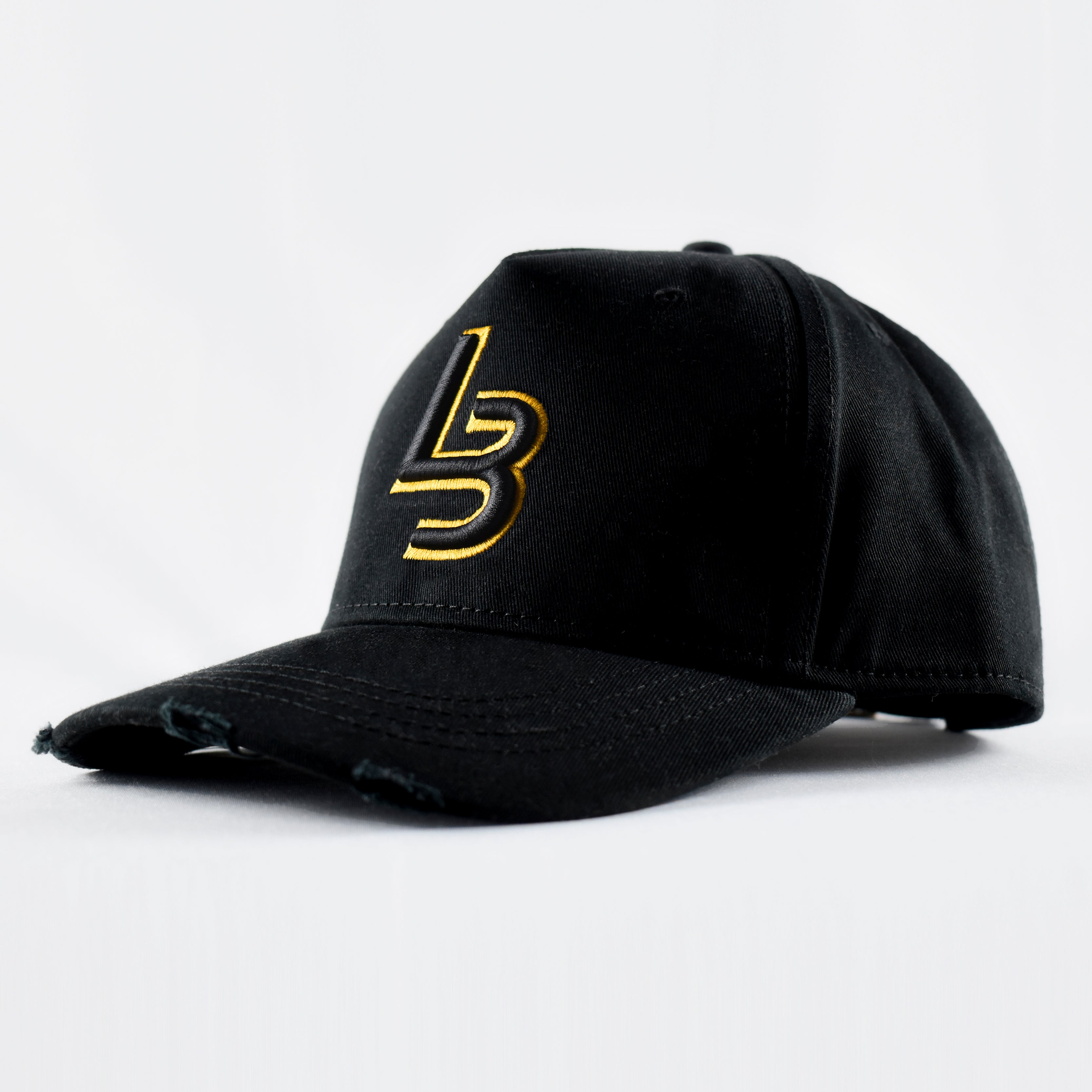 Black/Yellow Distressed Cap